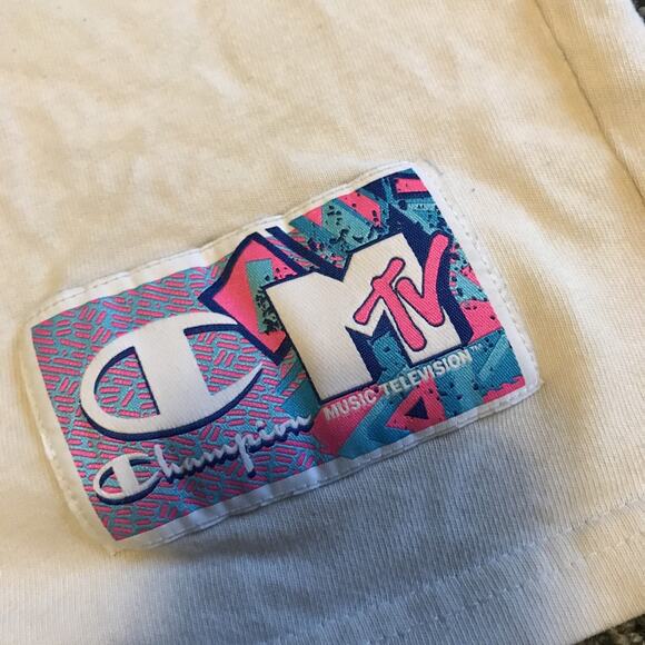 Champion Logo Tee XL MTV Crossover White Cotton - Picture 2 of 9
